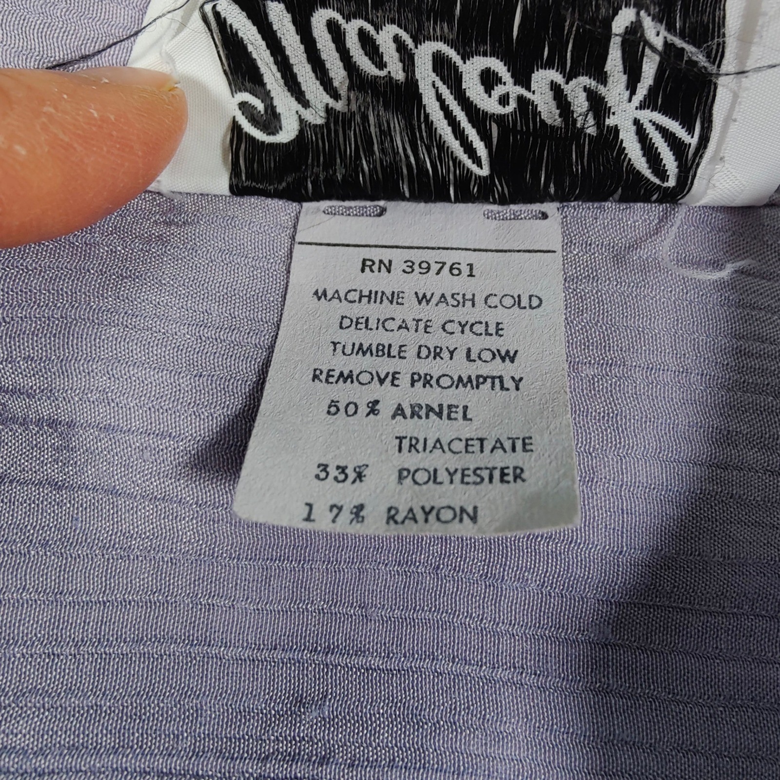 Vintage Malouf of Dallas 80s Retro Shift Dress Lilac USA L Mandarin Secretary