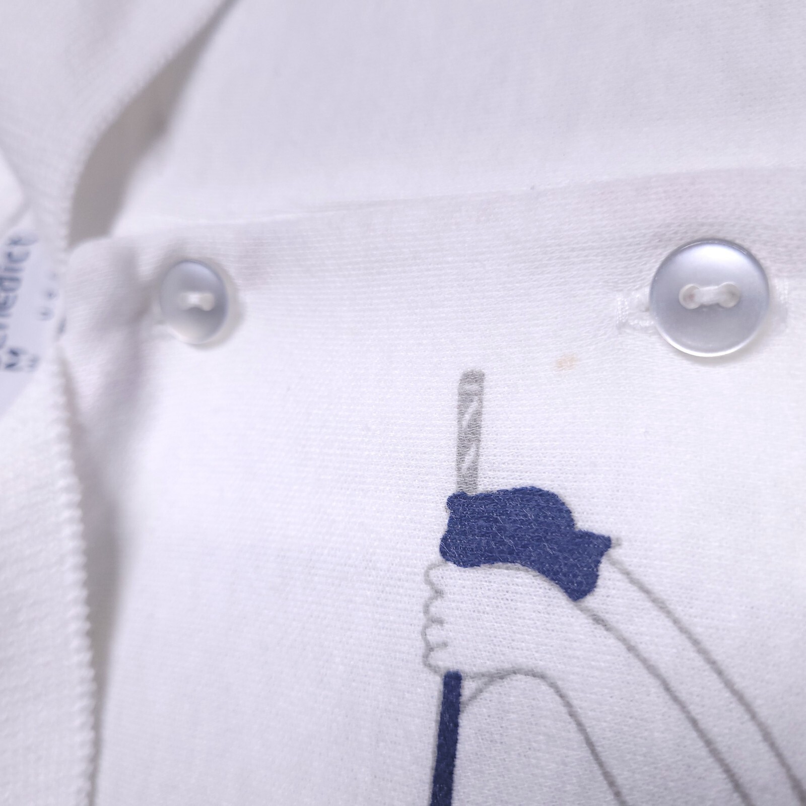 Vtg 90s Elaine Benedict Stylish Woman Golfer Polo Top Medium Made in USA