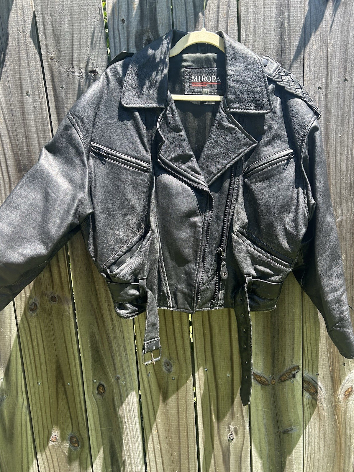 Vintage Genuine Leather Moto Jacket