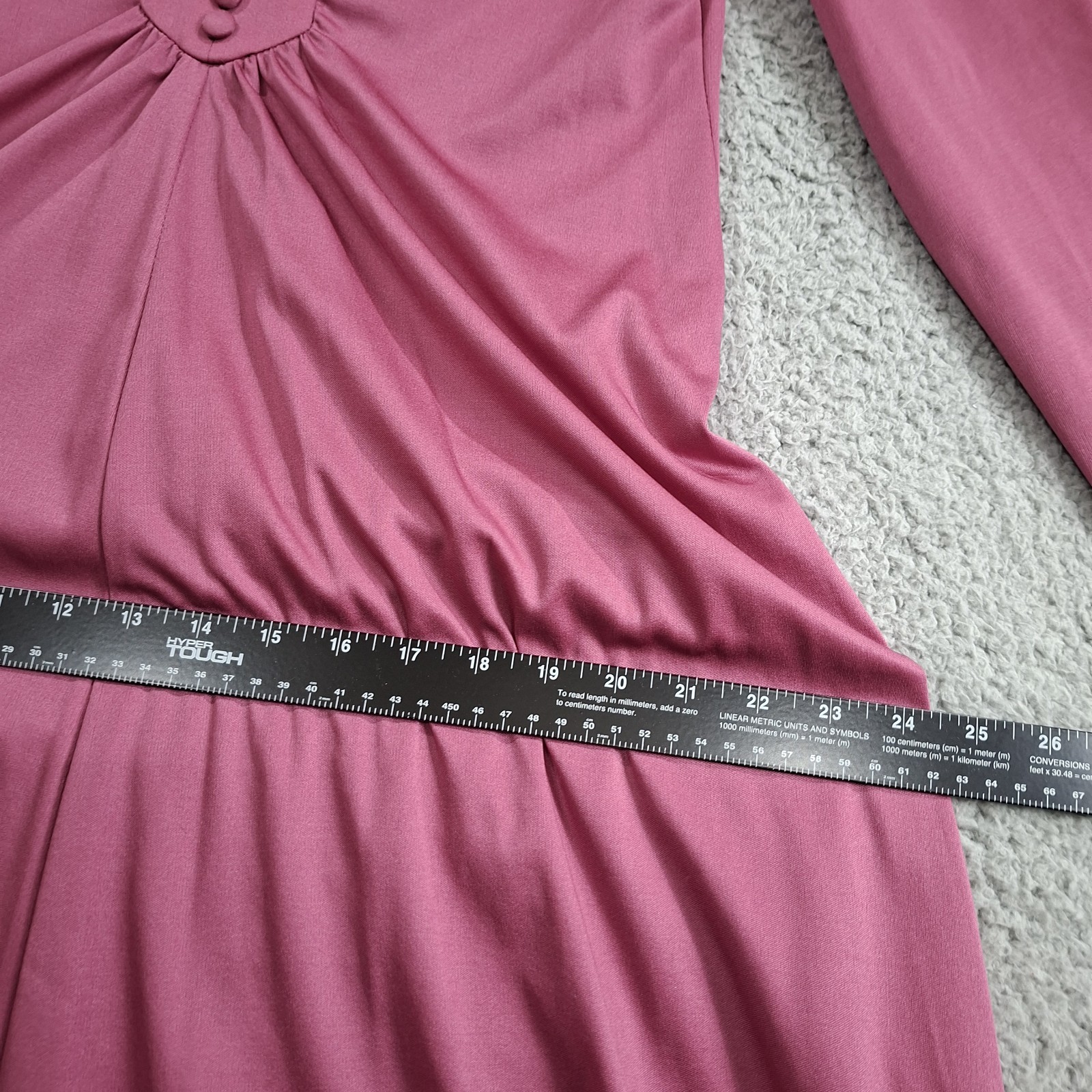 VTG 70s maxi Dress Large prom Hostess Mod Hippie Boho Bridesmaid Mauve Homemade
