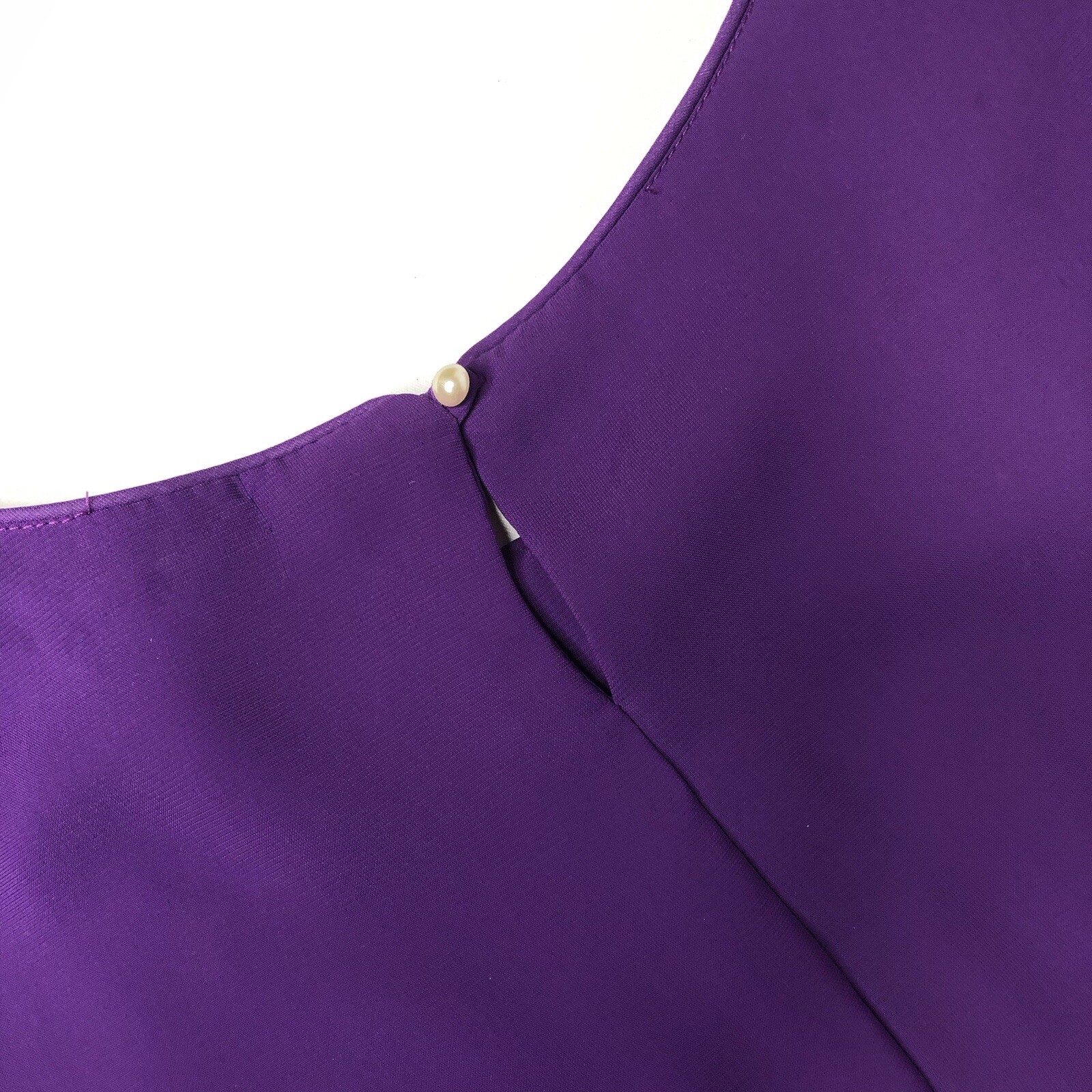 VTG 70s 80s Luci Pellini Balloon Sleeve Midi Dress in Plum Purple + Belt Fits: L