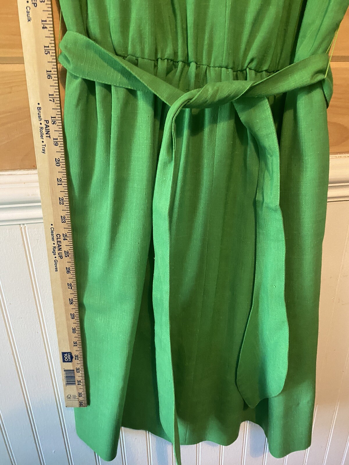 VTG S. Howard Hirsch Belted Pullover Day Dress 70’s Collar Large