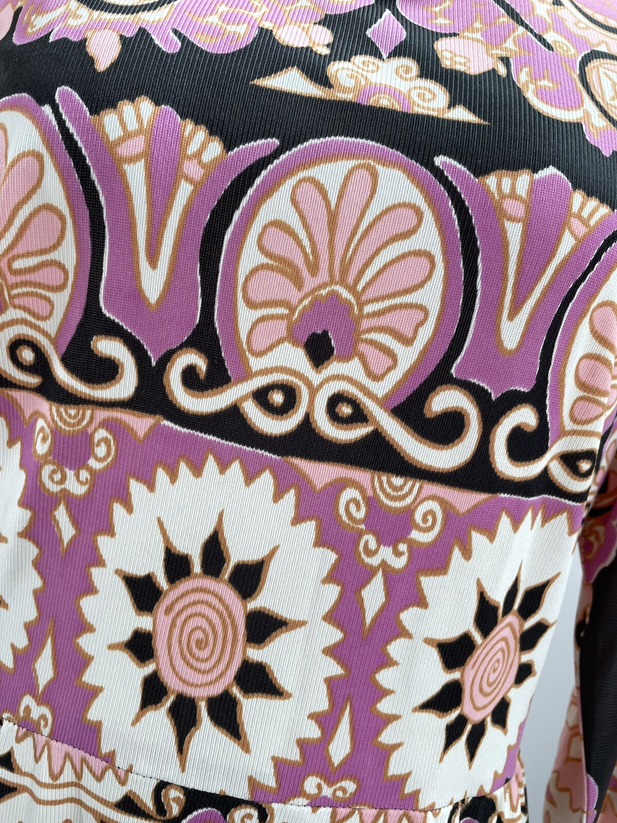 VTG 70s Psychedelic Maxi Dress Puritan Forever Young (FLAWS SEE PHOTOS