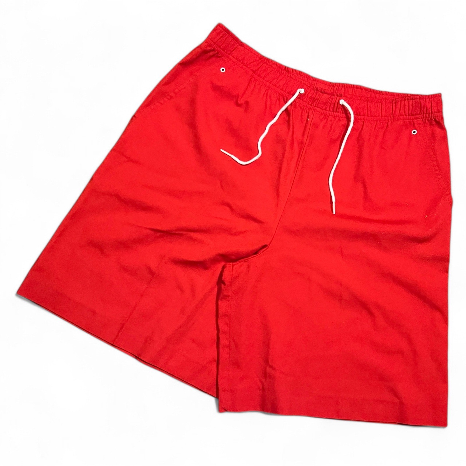 VTG Cos Cob Womens Size 10 Shorts Red Elastic Waist Drawstring Pockets USA