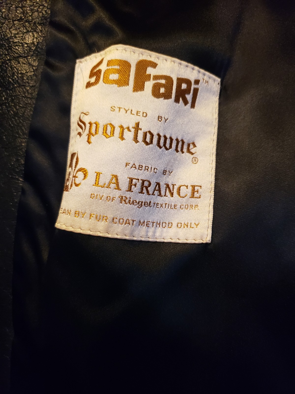 Sportowne Safari Faux Fur Leopard Print Coat S Beige Black Vintage