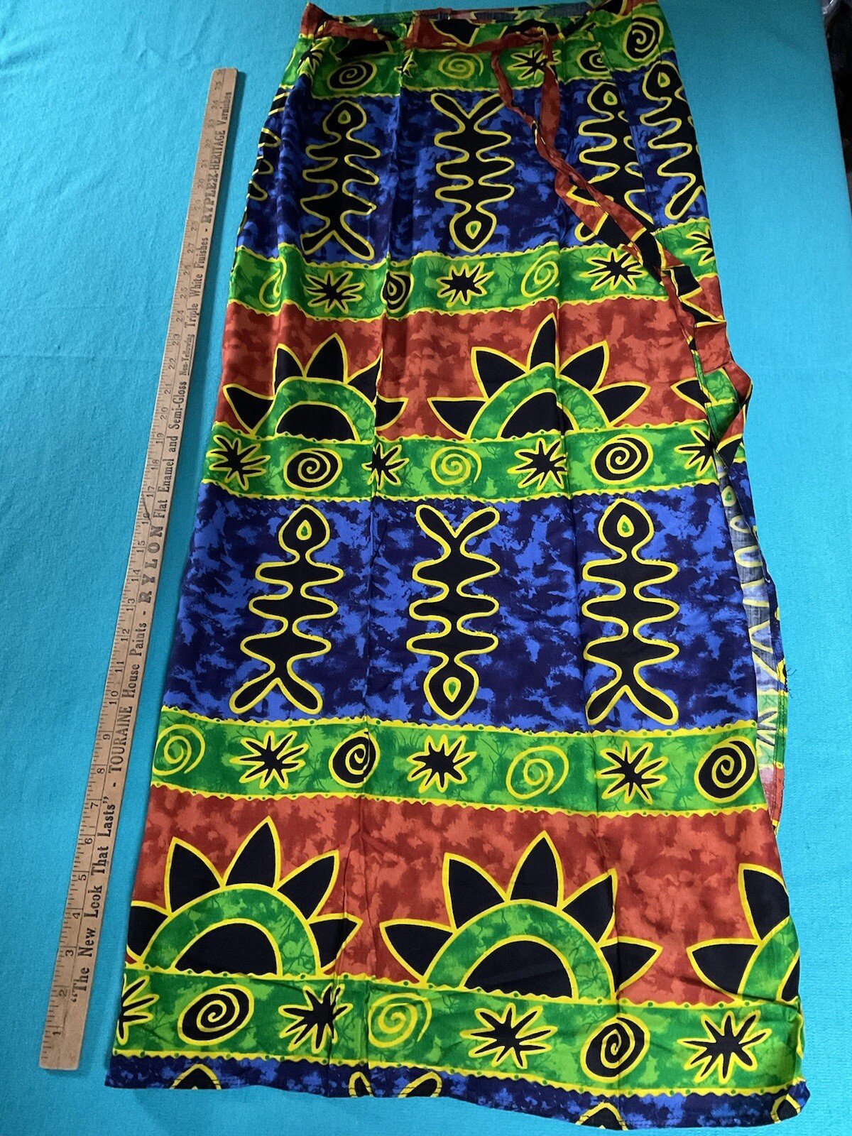 Vintage Sarong Maxi Skirt Beach Bathing Suit Bermuda Darlene 90s