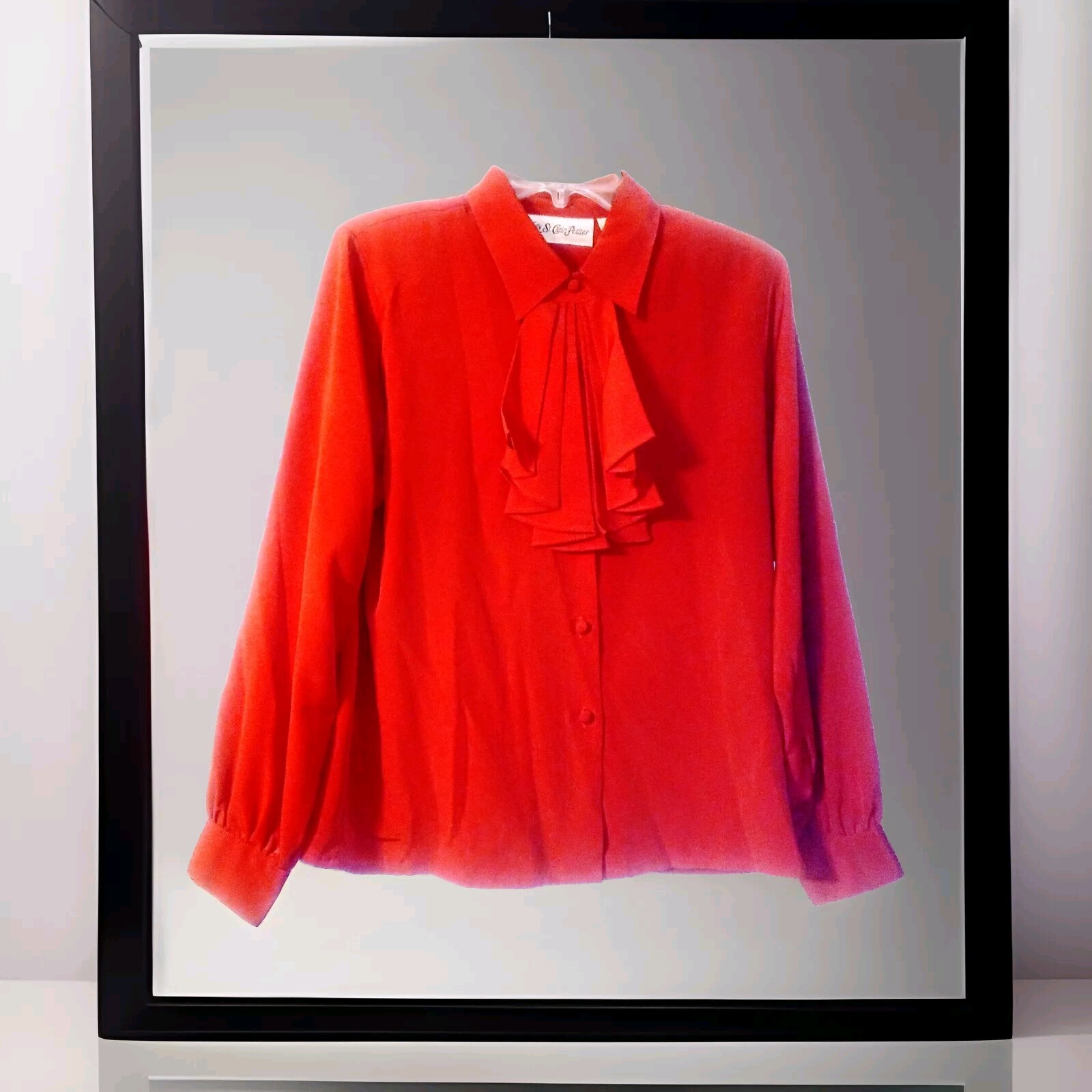 Yves St. Clair Petite. Vintage Red Blouse