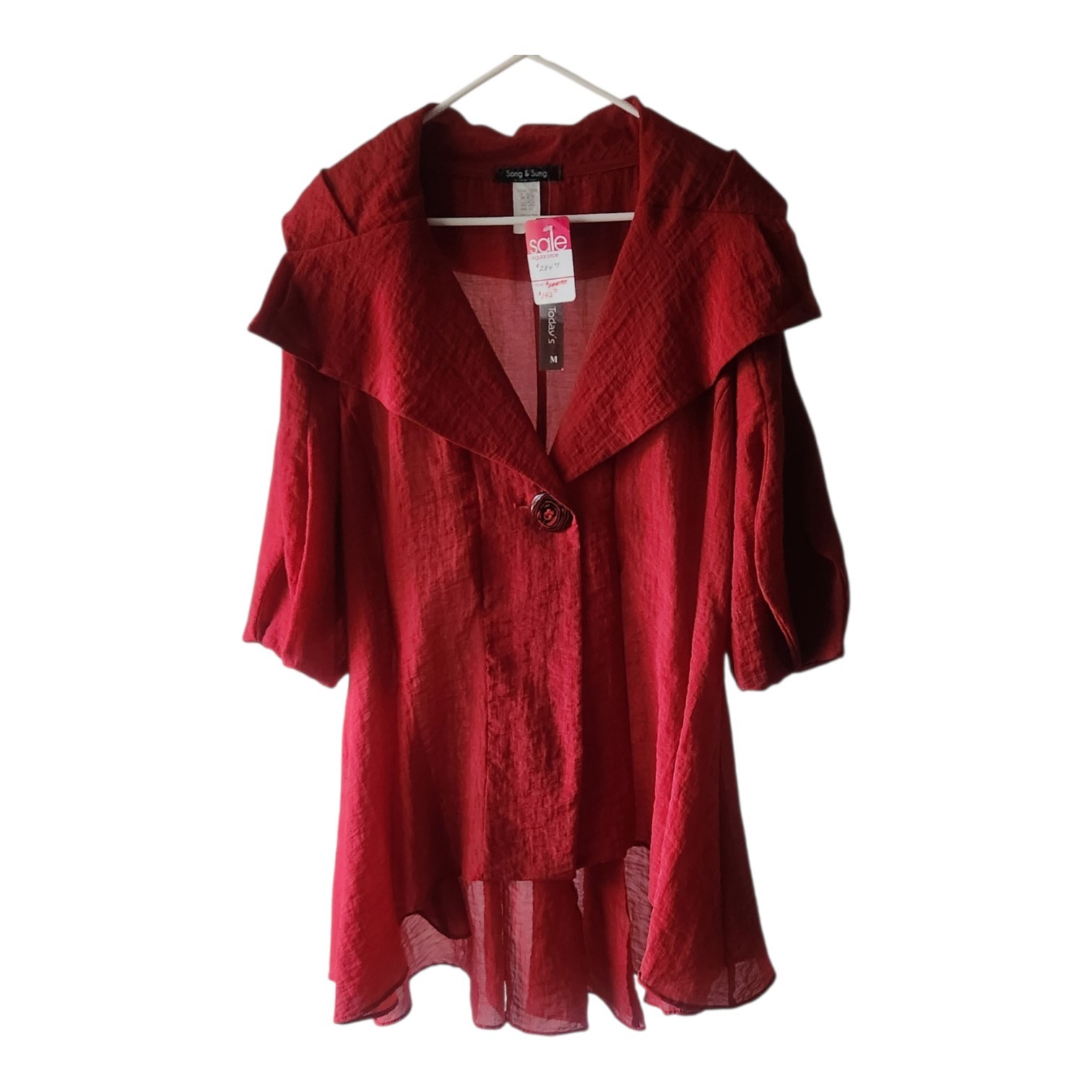 NWT Vintage Swing Jacket Red Design Today’s Song & Sung Size Medium Classic