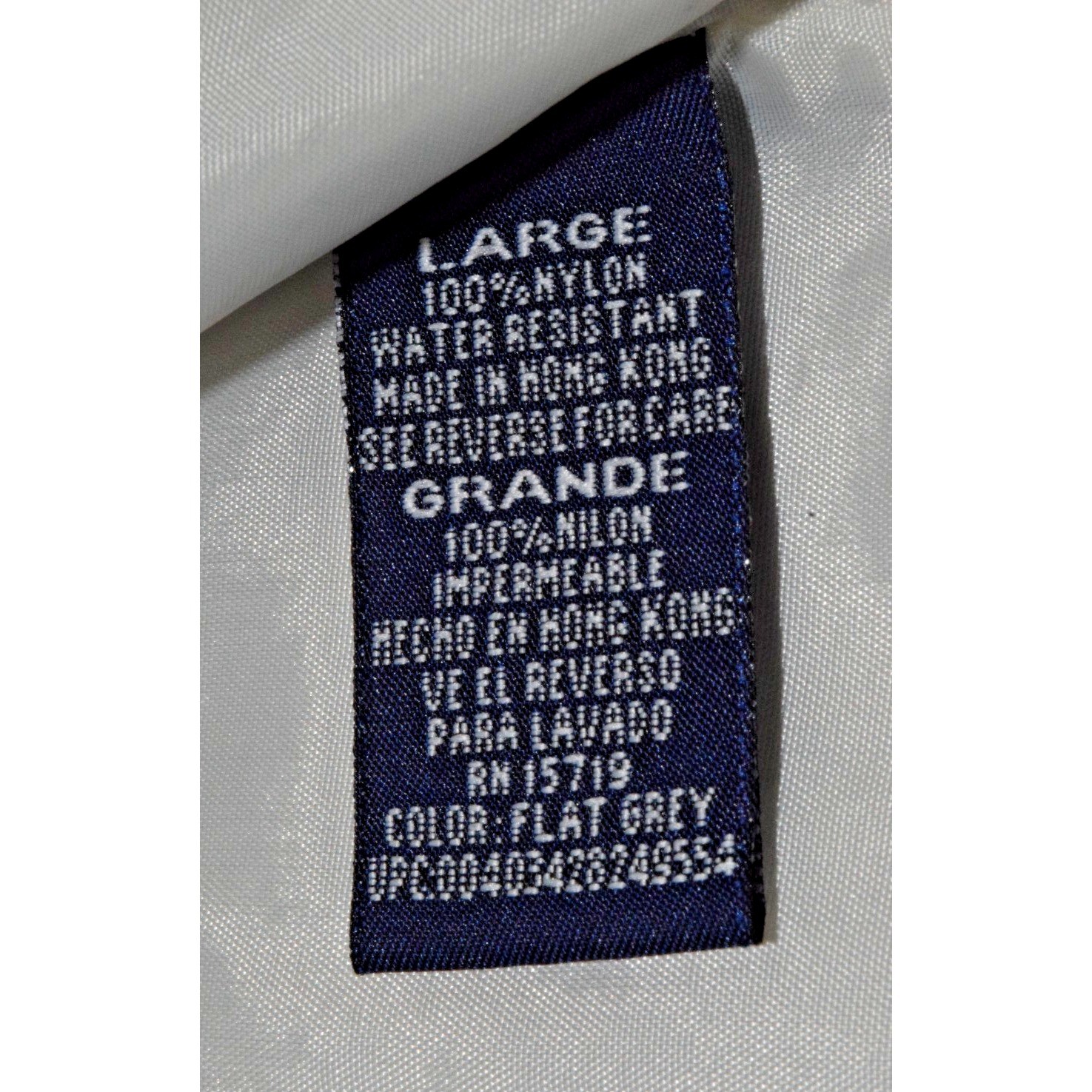 Vintage Vest Catalina Size L 90s Cloudy Gray Water Resistant Nylon Lined Zip Up