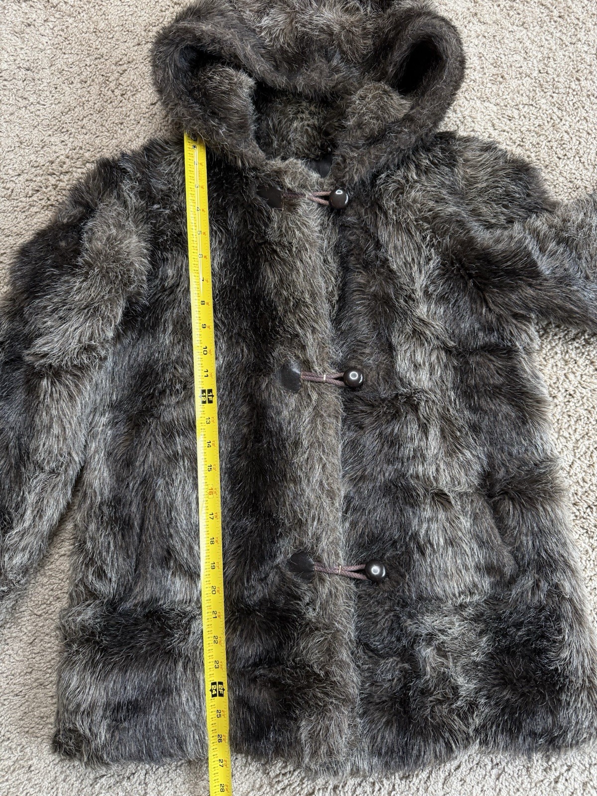 Vintage Russel Taylor Brown Union Made Faux Fur Vintage High End Medium 1960s