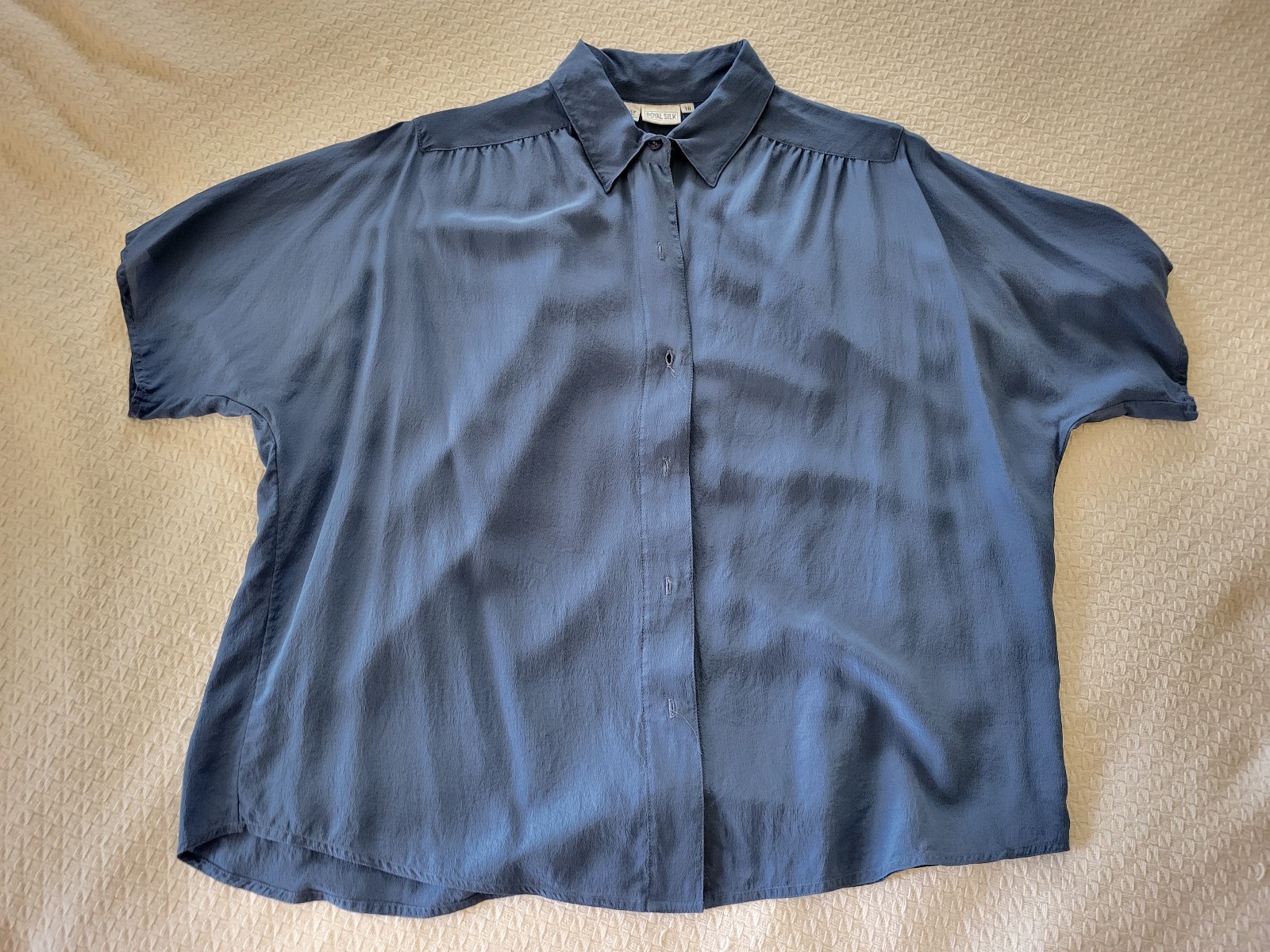 Vtg Royal Silk + others 100% SILK: 1 Dress sz 16, 4 Blouses sz 16,XL one owner
