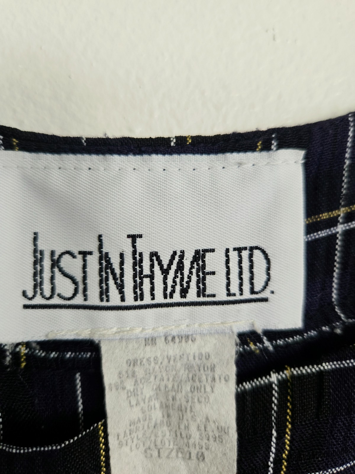 Vintage 90s Just In Thyme Ltd Plaid Jumper Dress Size 10 Pinafore Maxi