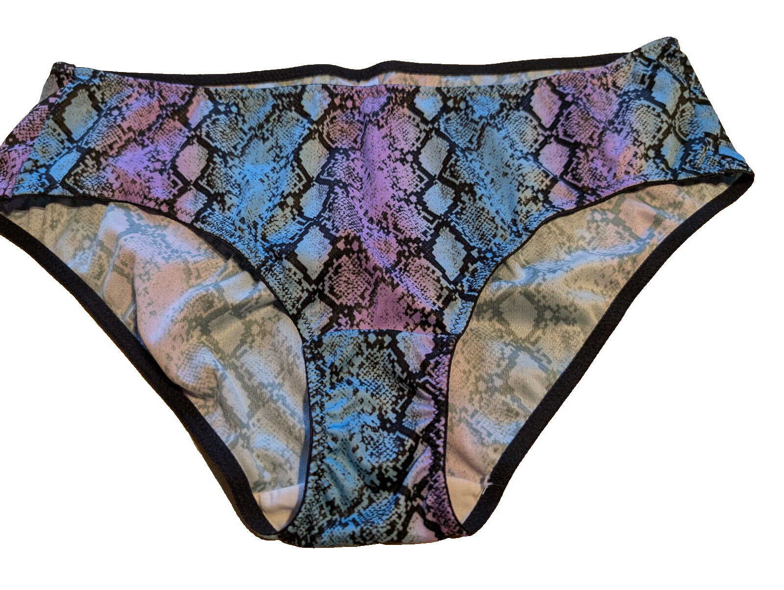 Vintage Y2K St Eve Intimates XL (8) Panty Hong Kong Hi Cut Silky Microfiber New
