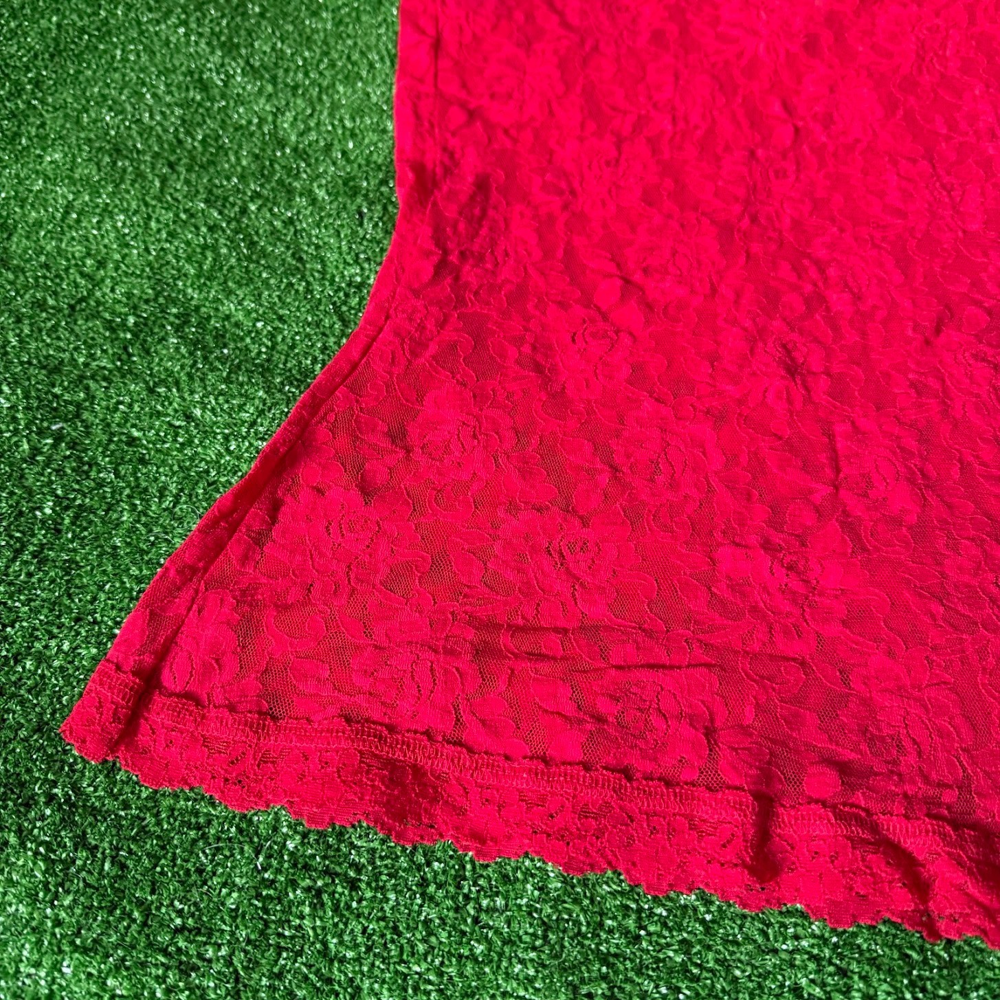 Vintage Y2K Hanky Panky Red Lace Camisole Lingerie Cami Made in USA Top Size M