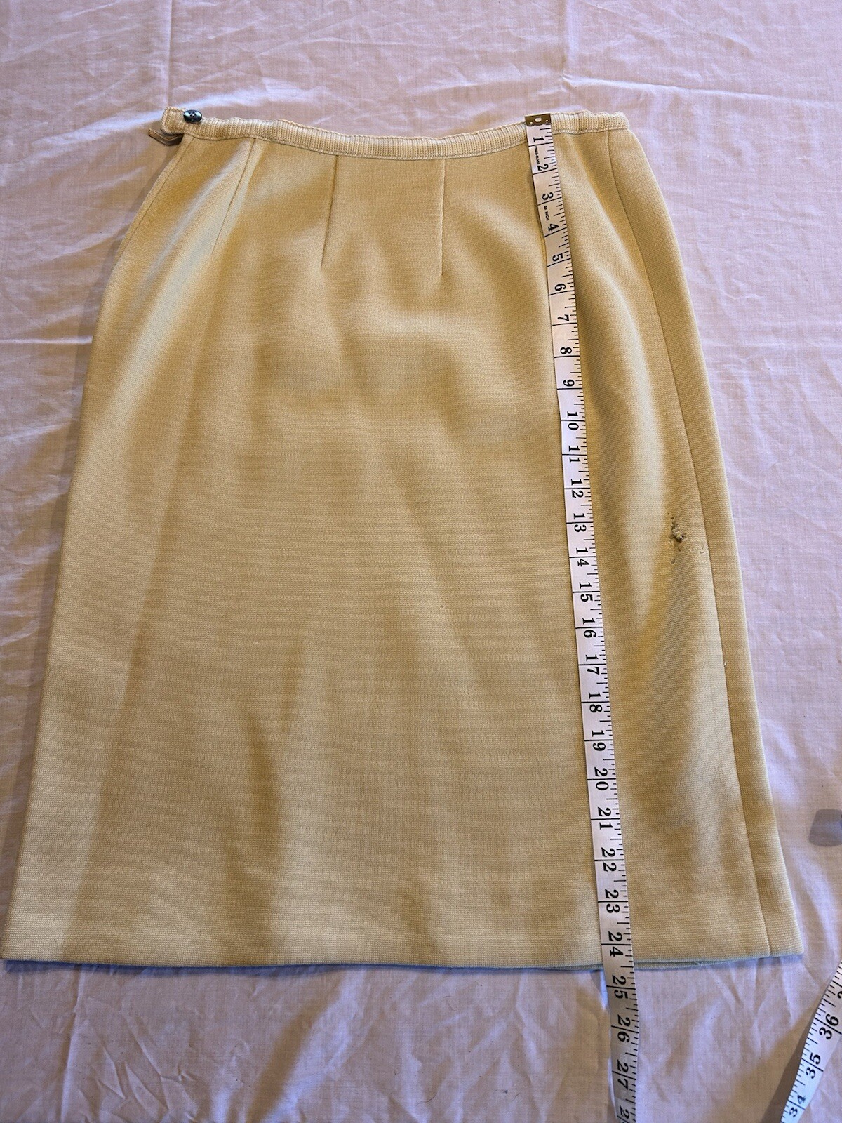 Striking Vintage 50s 100% Wool Butter Yellow Dress & Jacket Set 1950s Dress Suit