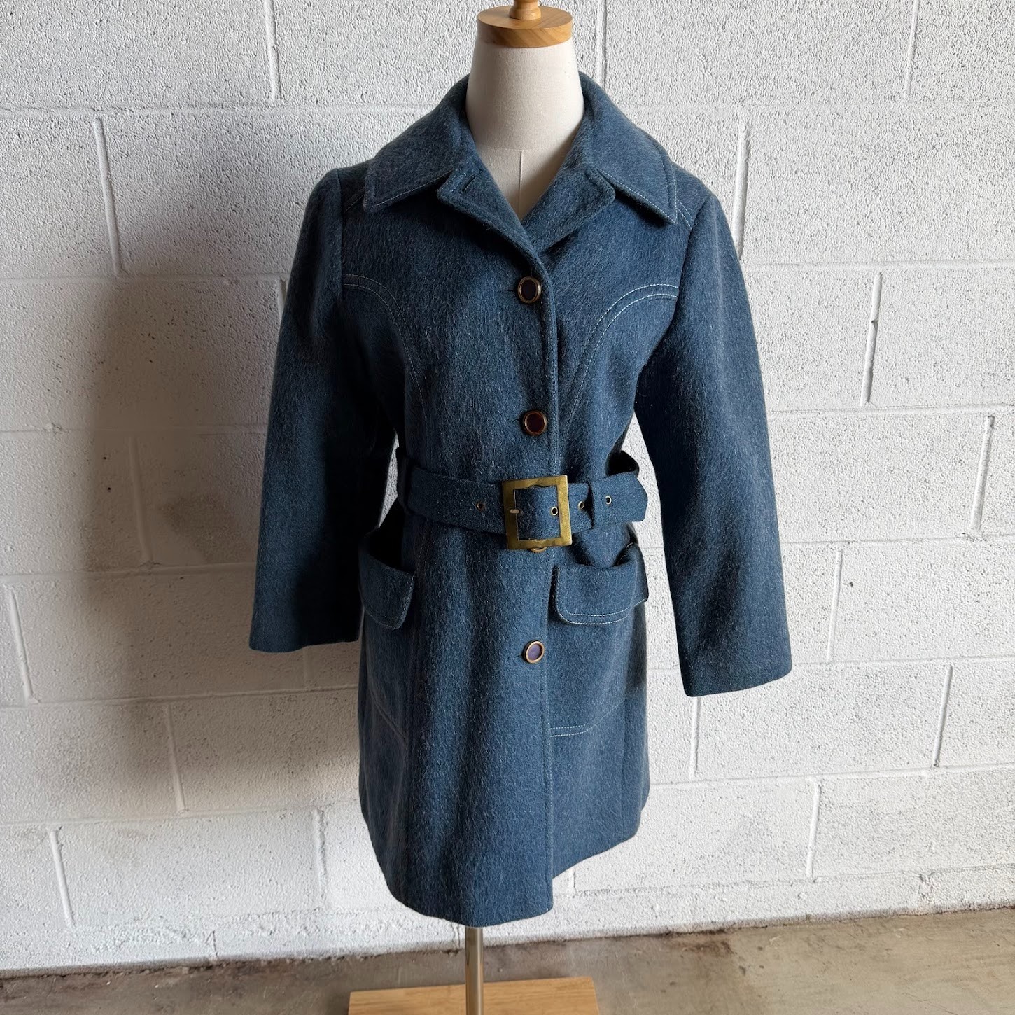Vintage Davis of Boston Wool Coat 50s 60s Jonathan Logan Mid Hip Mod Retro MCM
