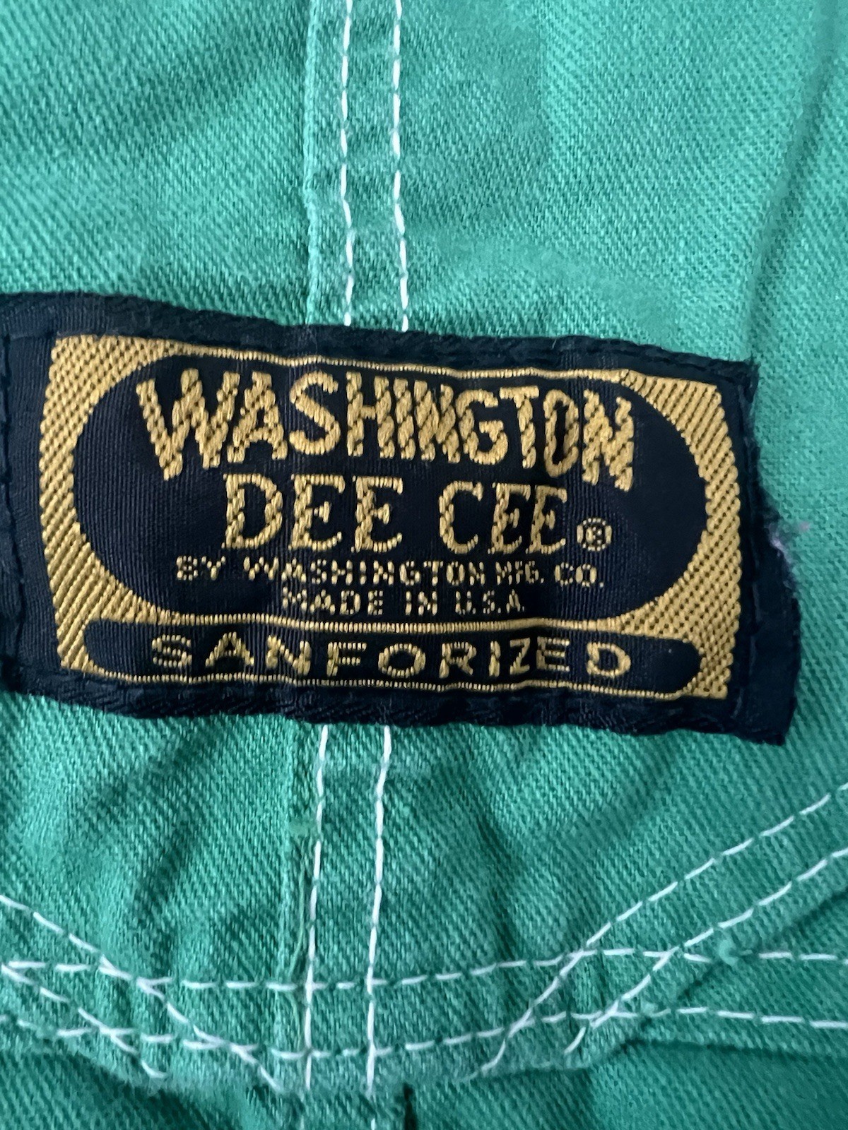 VTG 70s Washington Dee Cee Sanforized USA Made Overalls Green