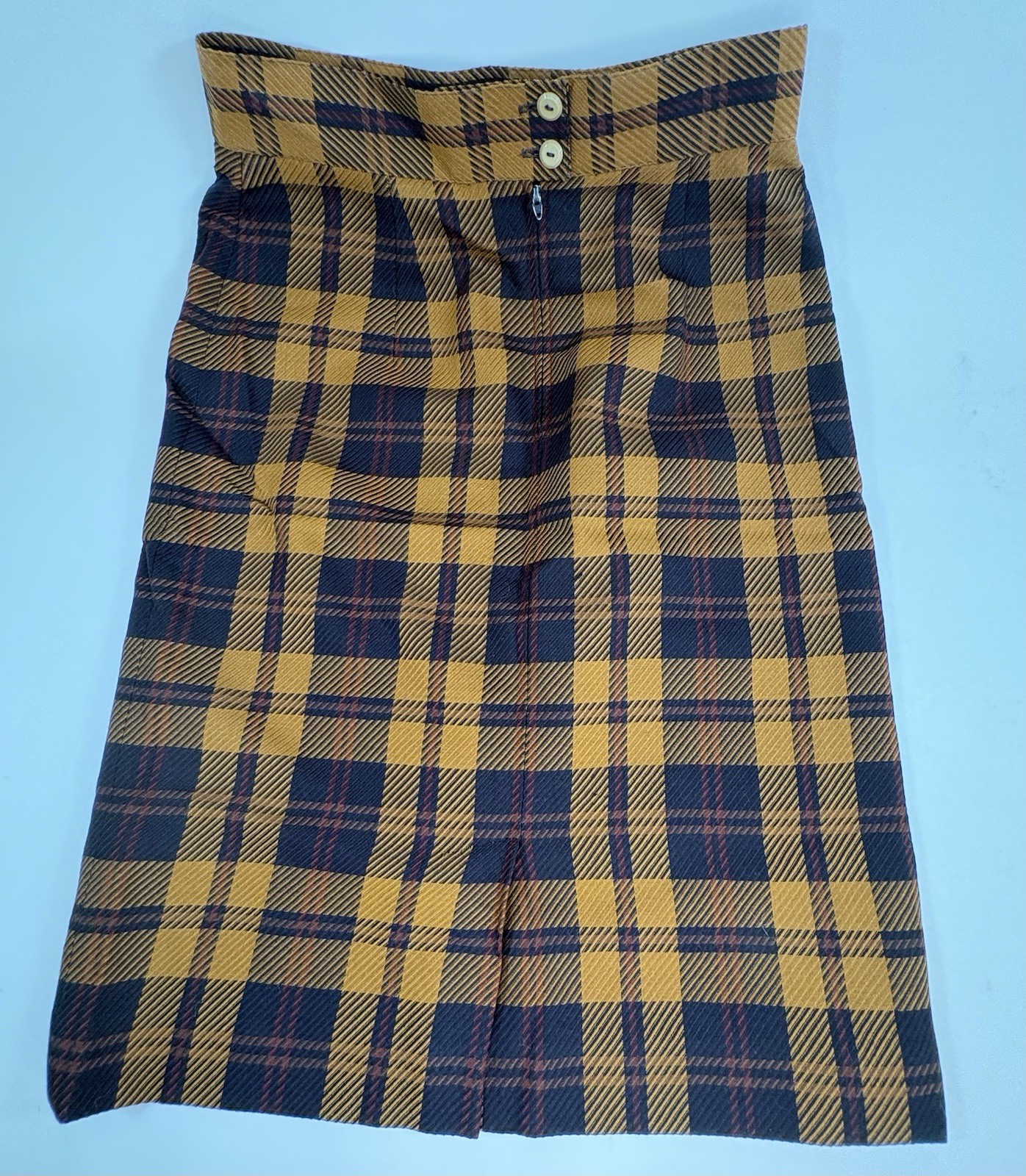 Vintage Rena Rowan Saville Plaid A Line Skirt Size 8 Made USA Lined VTG Timeless