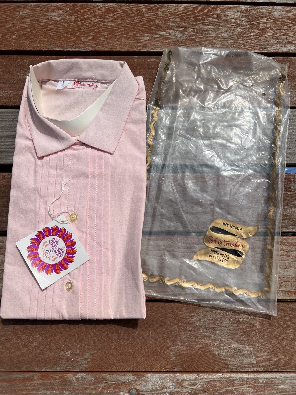 VTG 70s Deadstock Springmaid Fabrics Shirtmaker Sleeveless Blouse 100% Cotton 44