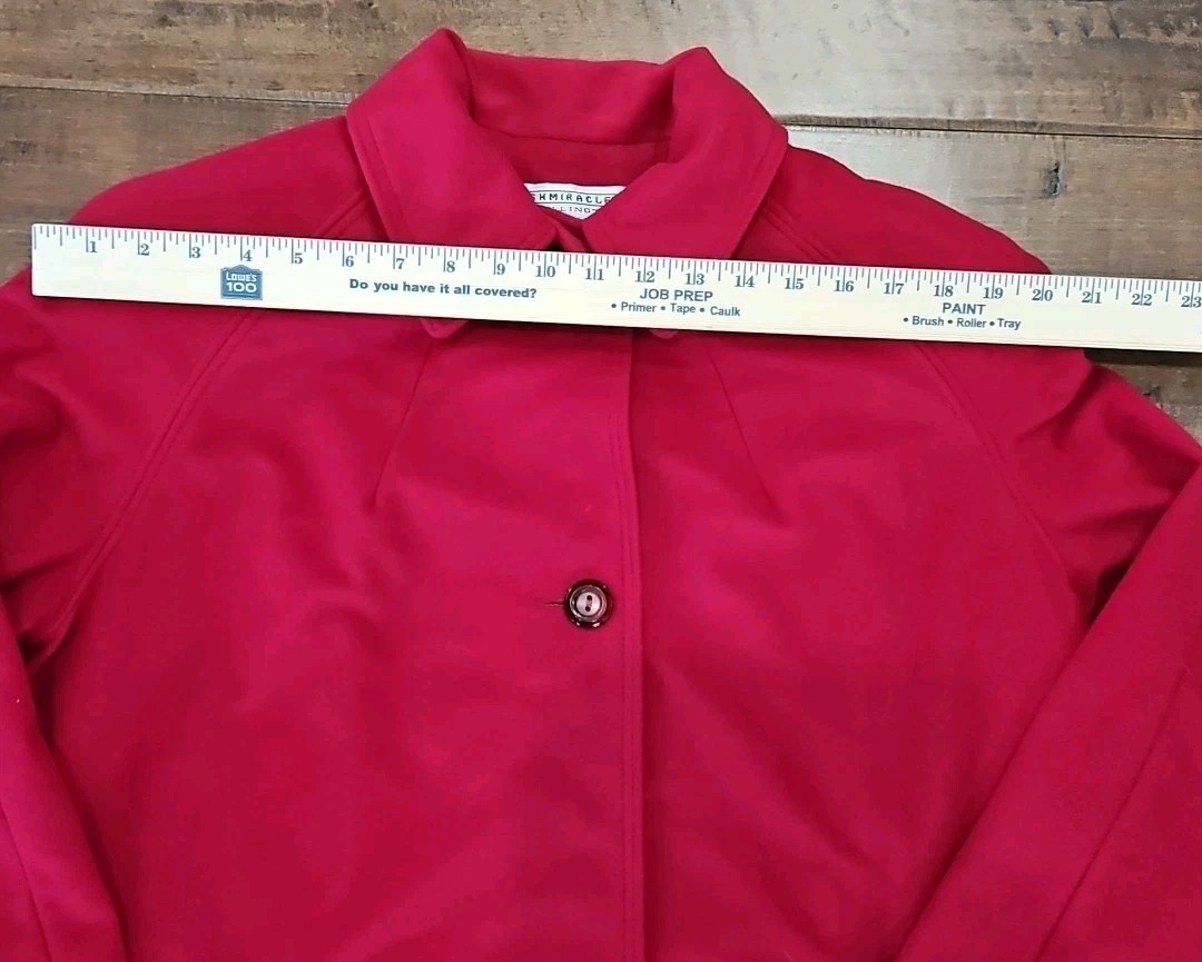 Vintage 70s Kashmiracle Wellington Red Coat Tea Length Fully Satin Lined L/XL