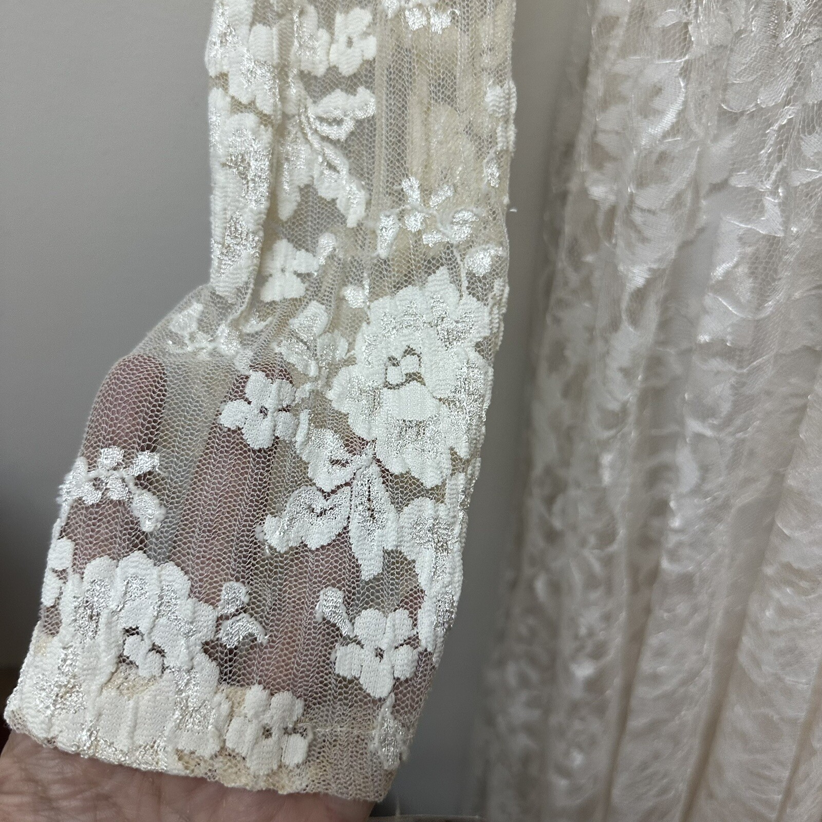 Vtg 80’s Dress Lace Romantic Victorian Handkerchief Hem Bustier Size M NEW