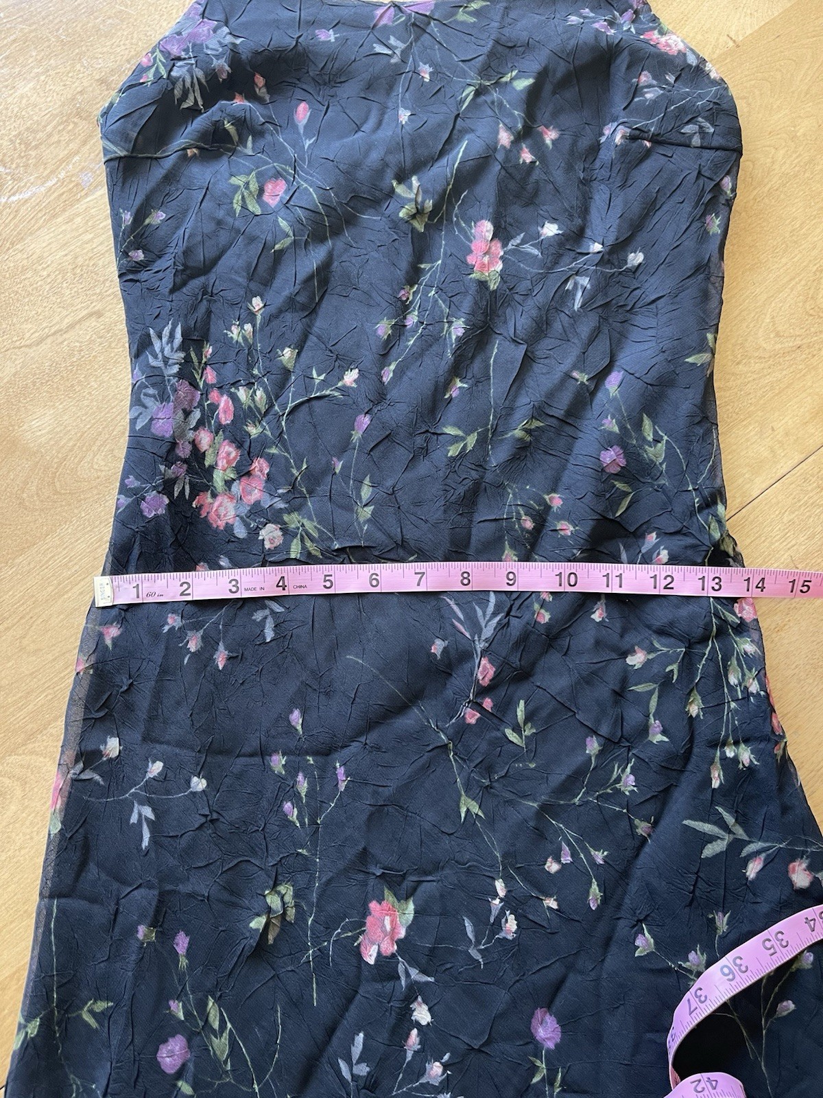 Vintage 90s Sike Floral Slip Dress Whimsigoth Fairy Grunge Evening Y2K Size S