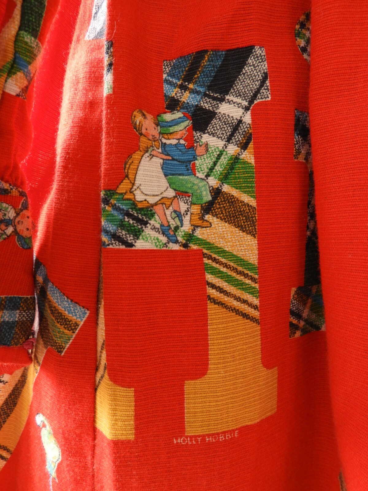 Vtg 1970’s Red Holly Hobby Pioneer Girl Praire Misses Dress sz XS