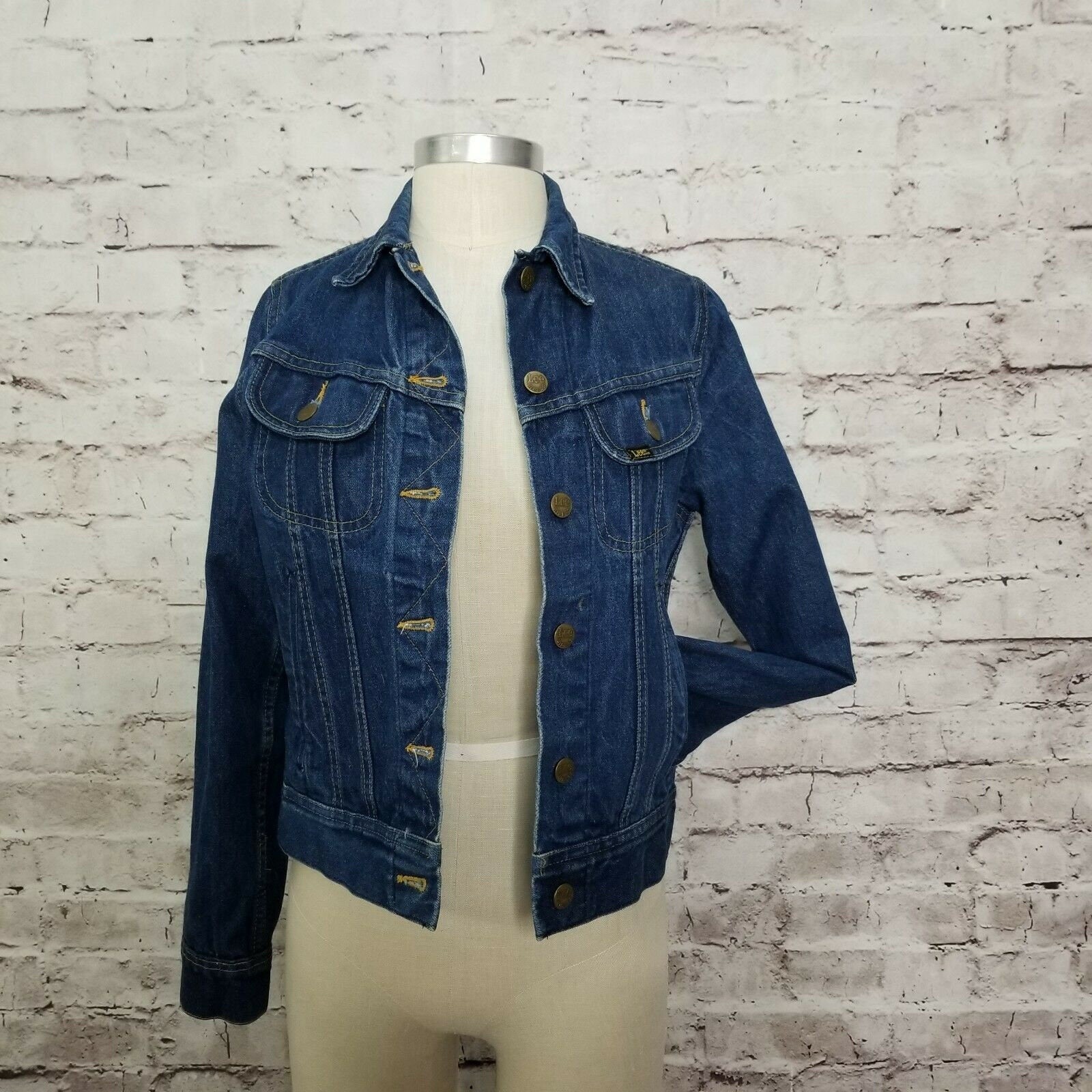 Vintage 70s 80s Lee Riders Denim Jacket Womens 5 XS S Ms Lee USA Trucker