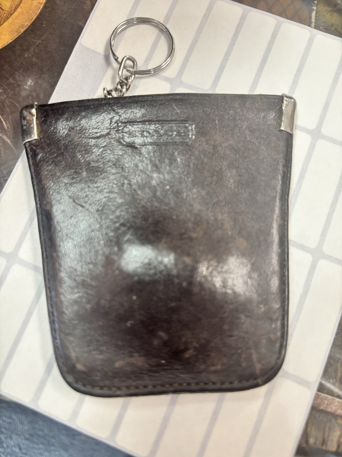 Vintage Coach squeeze key pouch