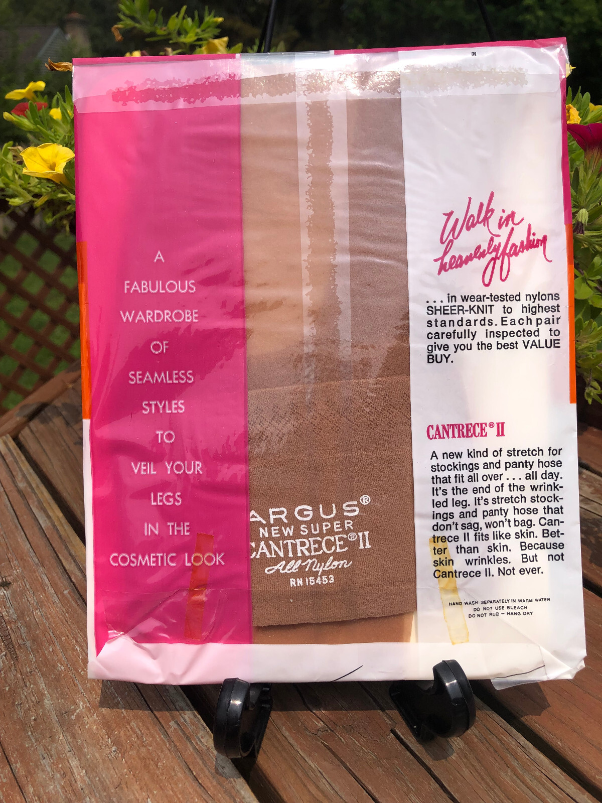 Vintage Cantrece II Panty Hose Thigh Highs Nylons NIP New Solar Beige B 9 1/2 10