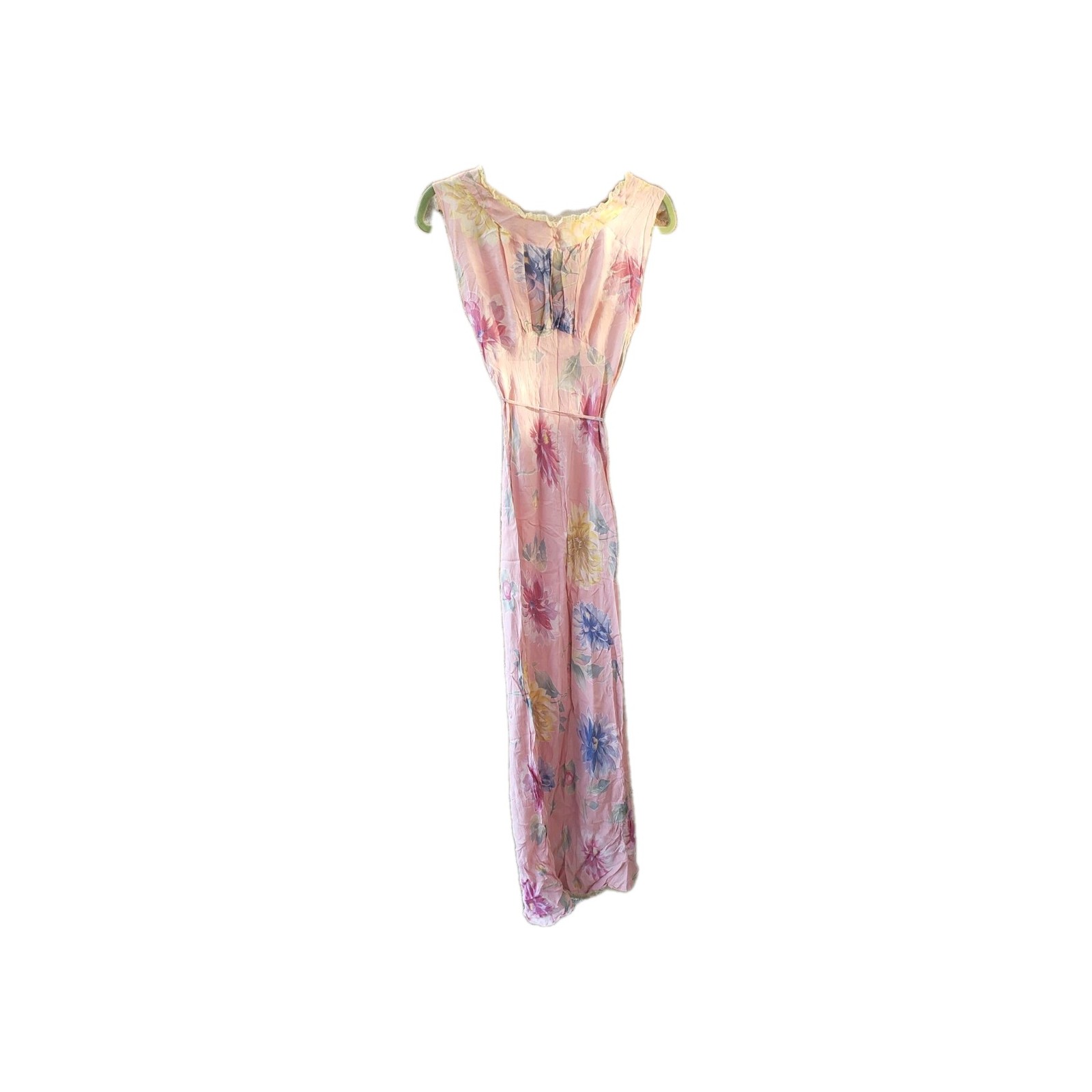 VTG 30s Floral Print Bias Cut Dress Sz XS? Old Hollywood Regency Art Deco READ