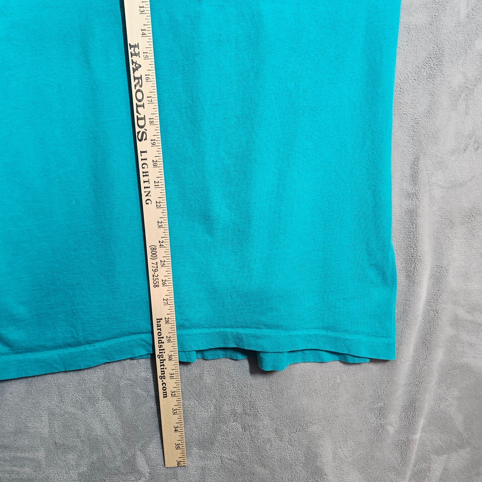 Disney Originals Vintage Mickey Mouse Embroidered Teal TShirt L-XL Single Stitch
