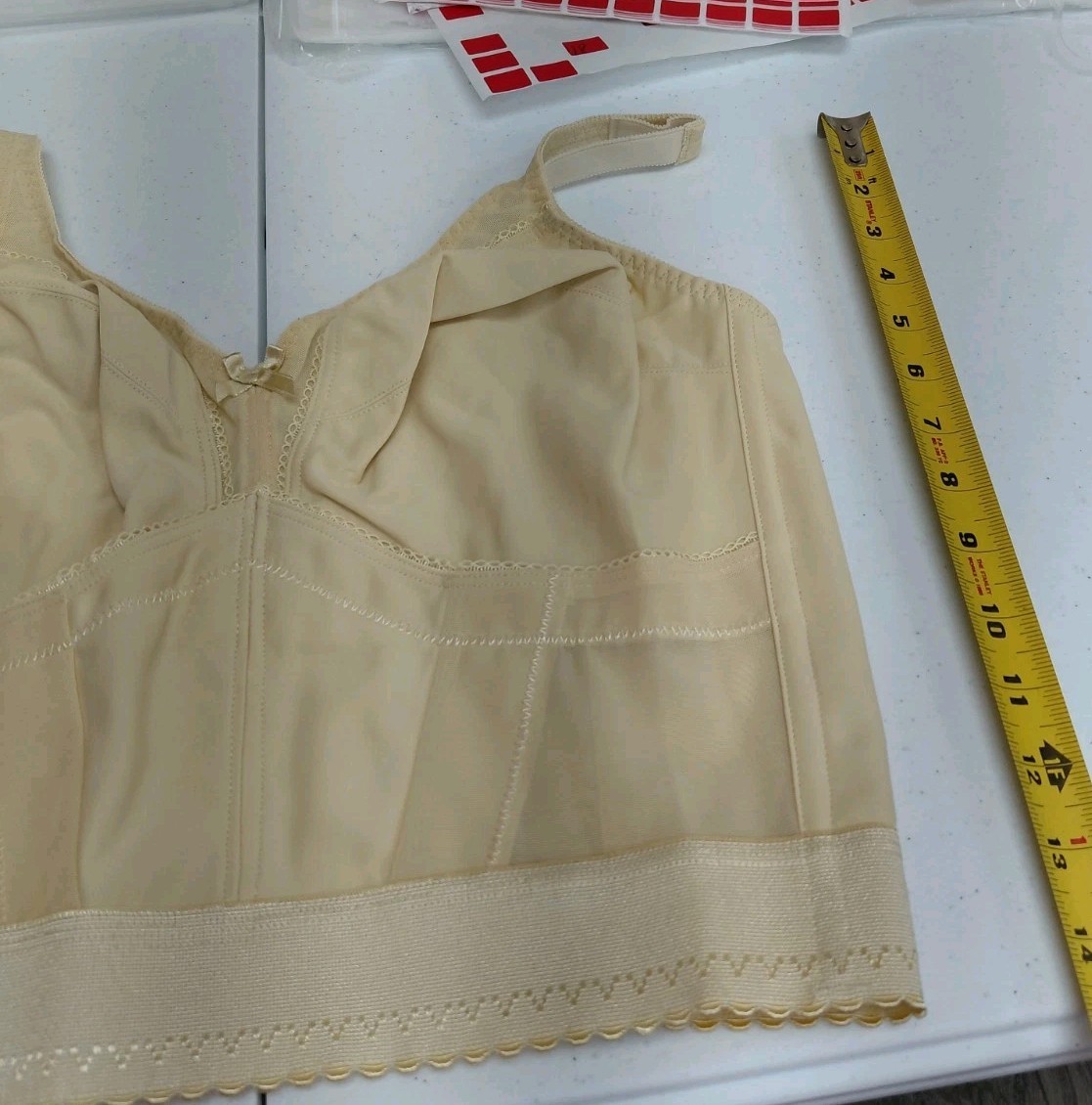 Vintage Crown-nette Longline Beige Bra Size 42C