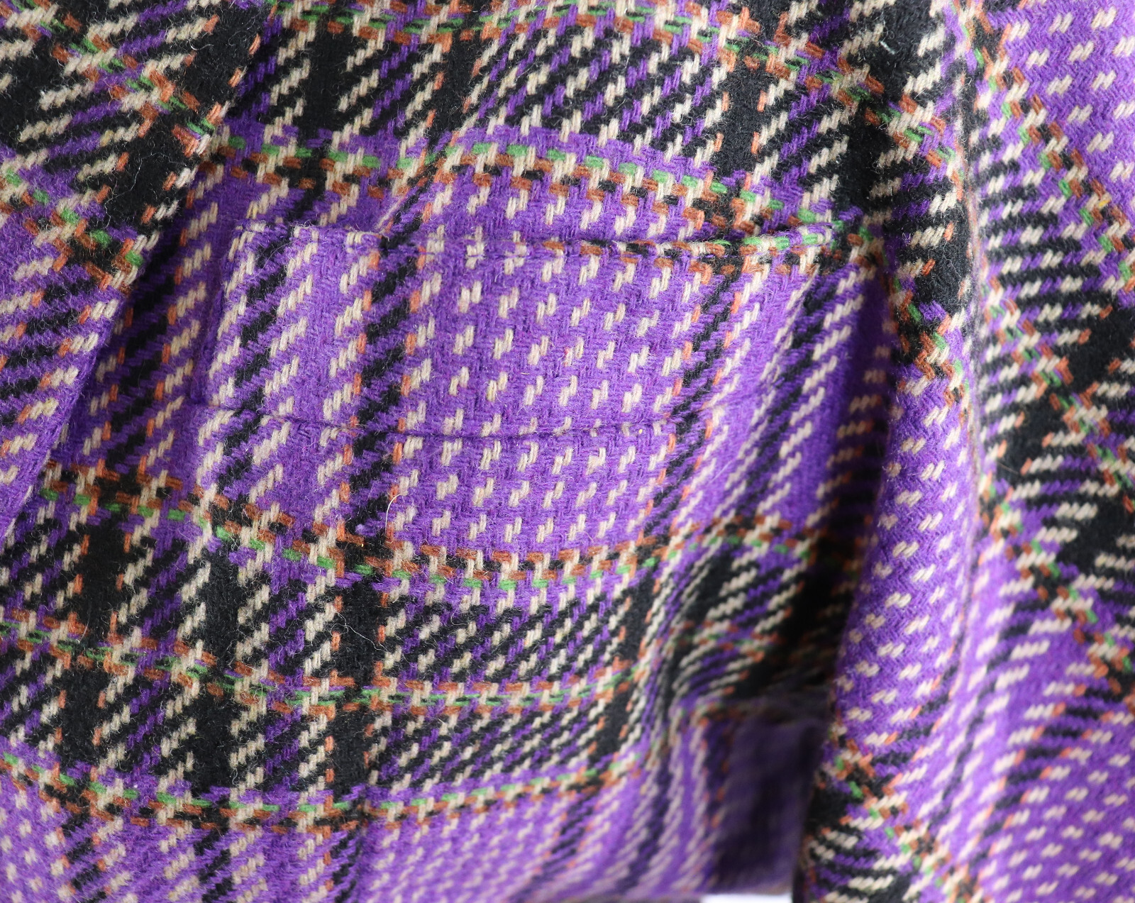 80s Apropos Inc – Sandra Roth Ciaosport – Purple and Black Plaid Blazer Coat