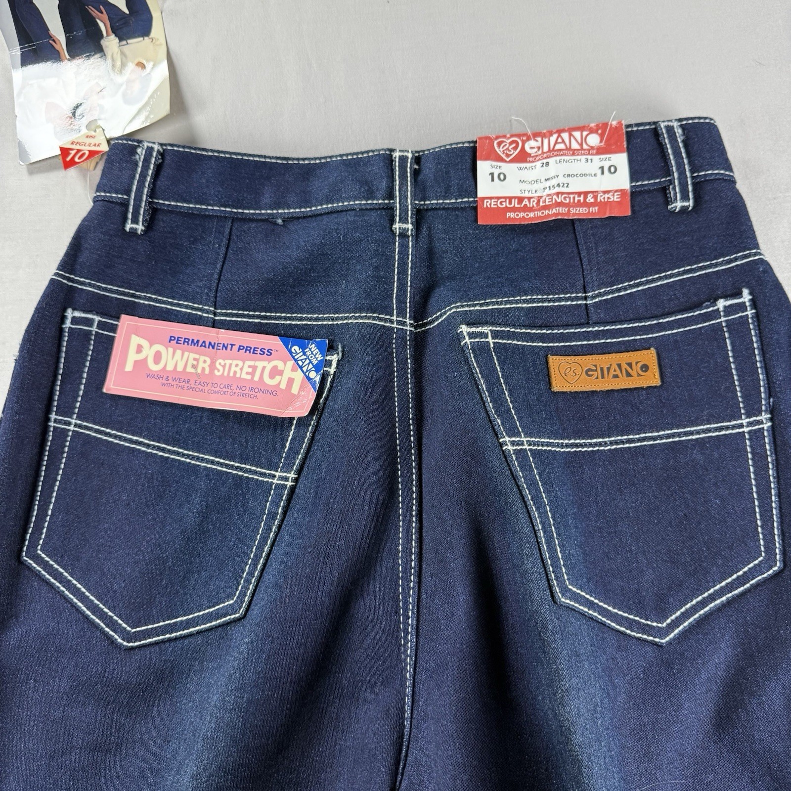 VTG Gitano PS Jeans Womens 10 NOS Dark Wash Straight Leg Jeans 28×31 Deadstock
