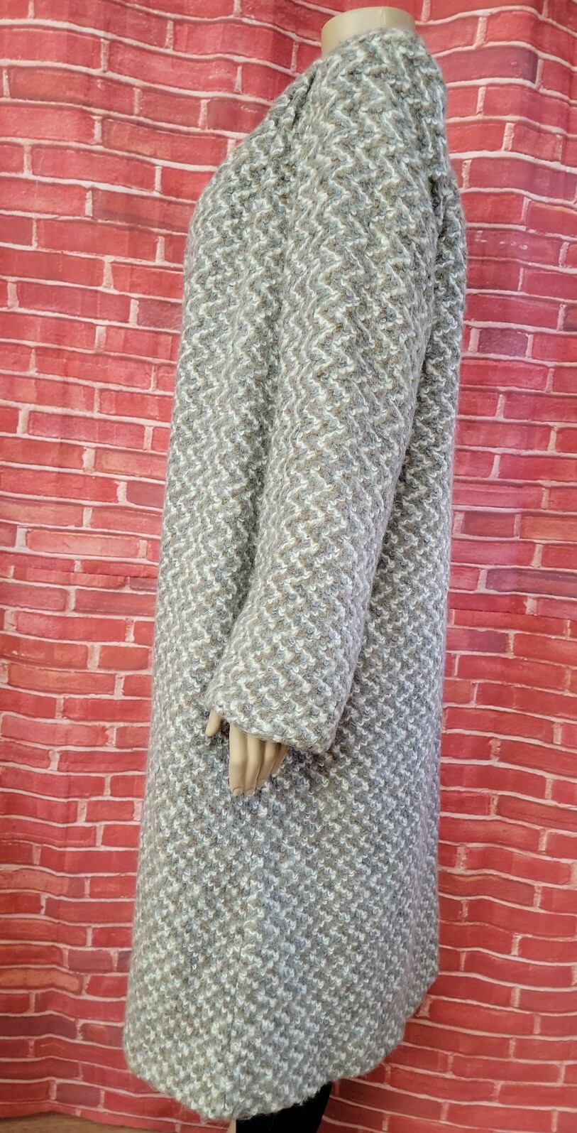 MJ Seattle Vintage 70’s Gray Womens Lined Coat W/Pockets Mohair Size M #CB2