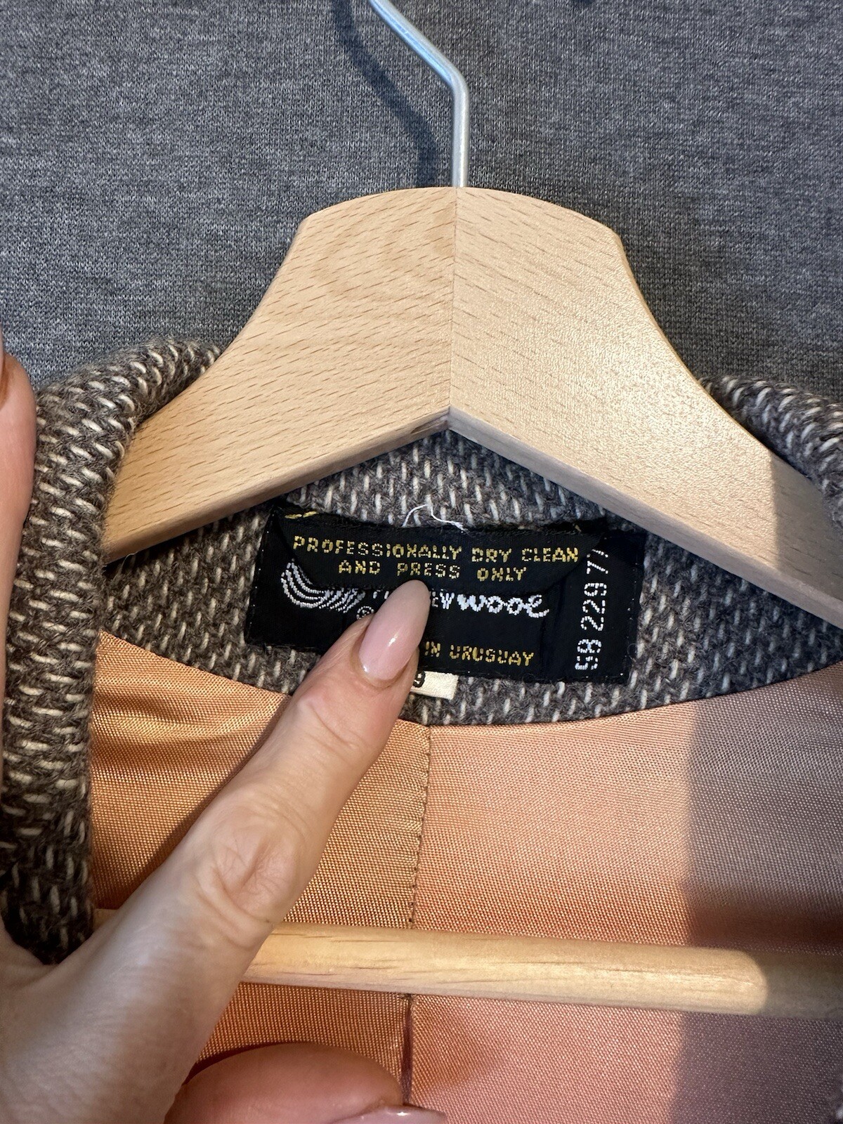 Women’s Wool Blazer | Grandpa Core | Tan Blend Sz 9 | Bloke Core | Virgin Wool