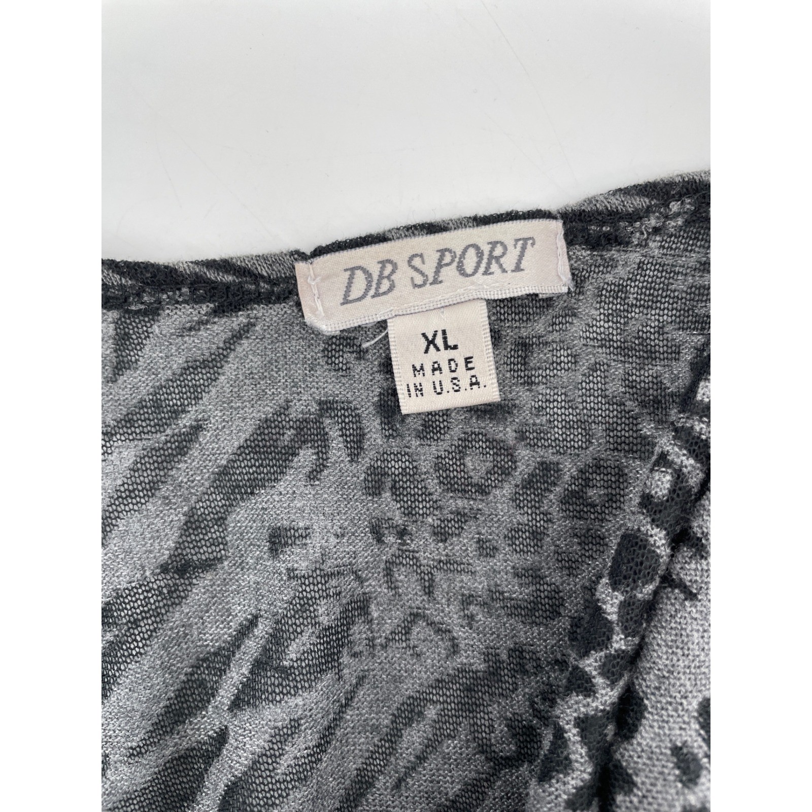Vintage Open Front Cardigan Women XL Grey Mixed Animal Print Leopard Artsy Boho