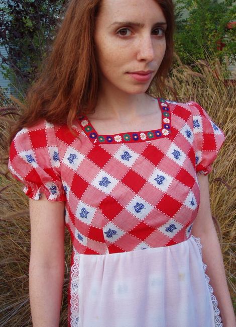 Vintage 70s DOLL LOLITA GOOD GIRL DRESS WICKEDLY SEXY S