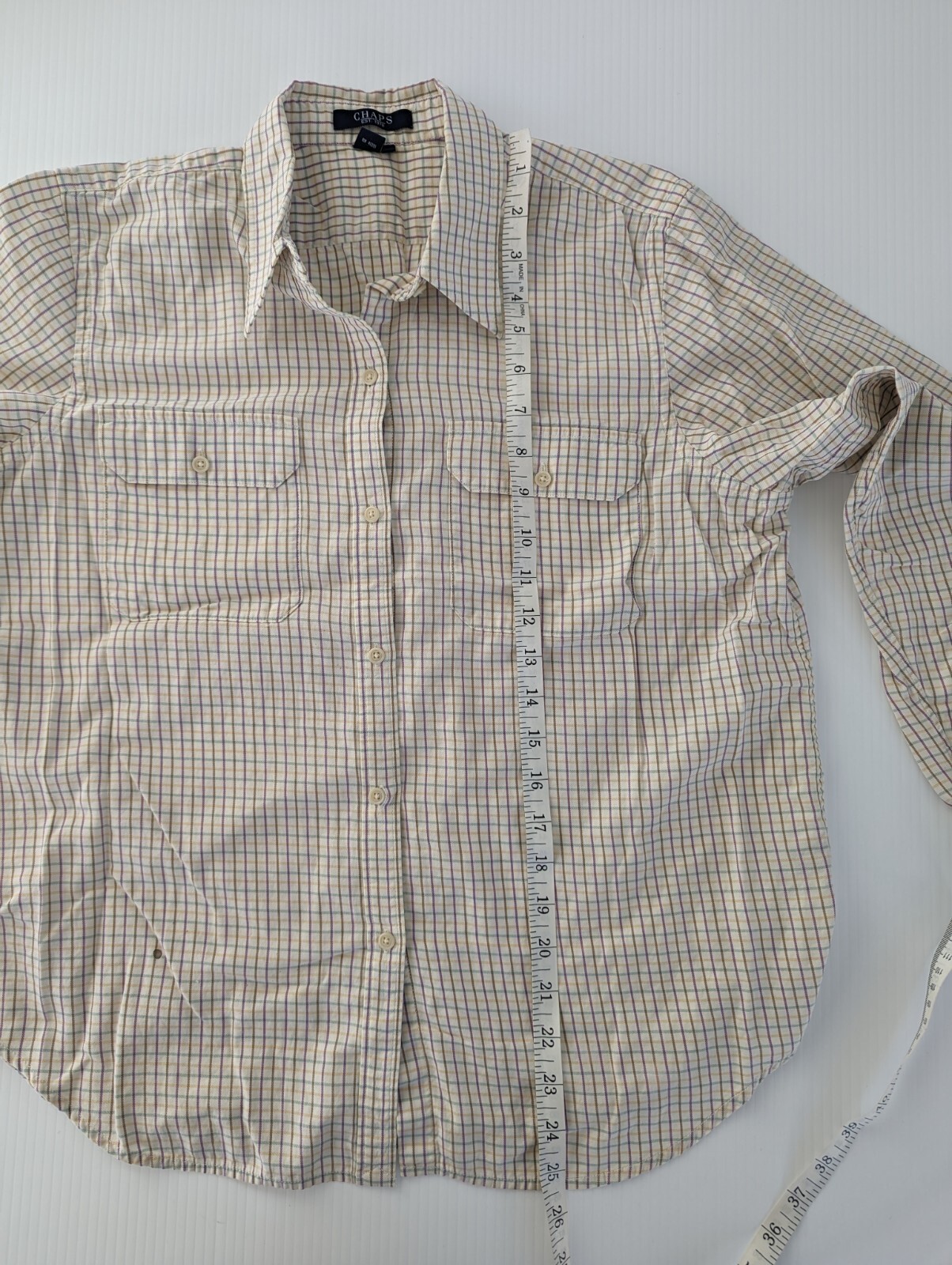Lot 3 VTG Womens 8/LG Collared Button Blouses Yves St Clair Ralph Lauren Stripes