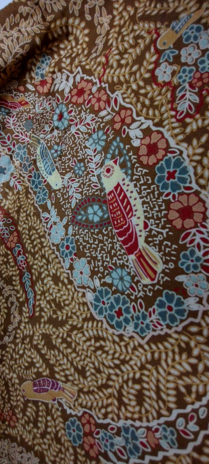 70s Boho Short Skirt Birds Paisley Brown Bronze Schrader Sport NY Medium