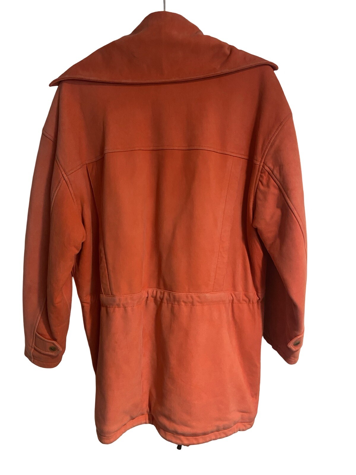 Vtg Suede Leather Jacket Zip Snap Button „A LINE” ANNE KLEIN Salmon Size XS?