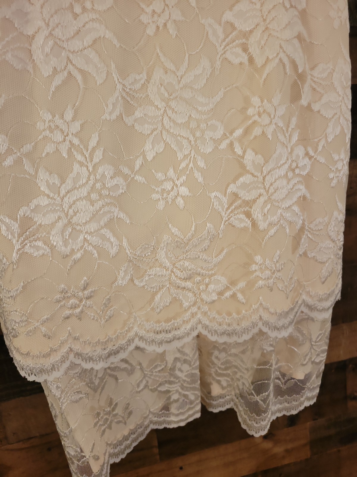 Vintage Miss Elliette Deadstock Two Piece Lace Suit Fully Lined Size 6 Ivory Nwt