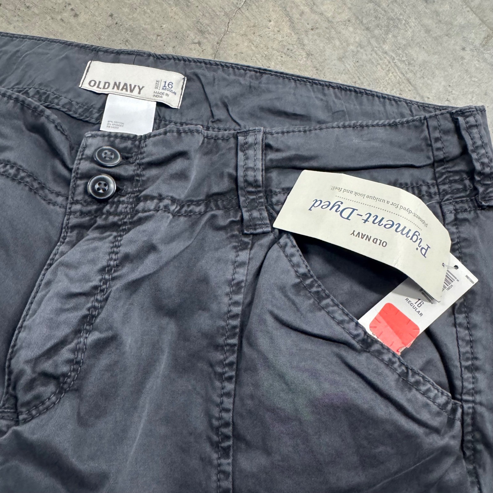 Old Navy Gray Cargo Pants S/16 Classic Y2k Retro Streetwear Basics Outdoor NWT