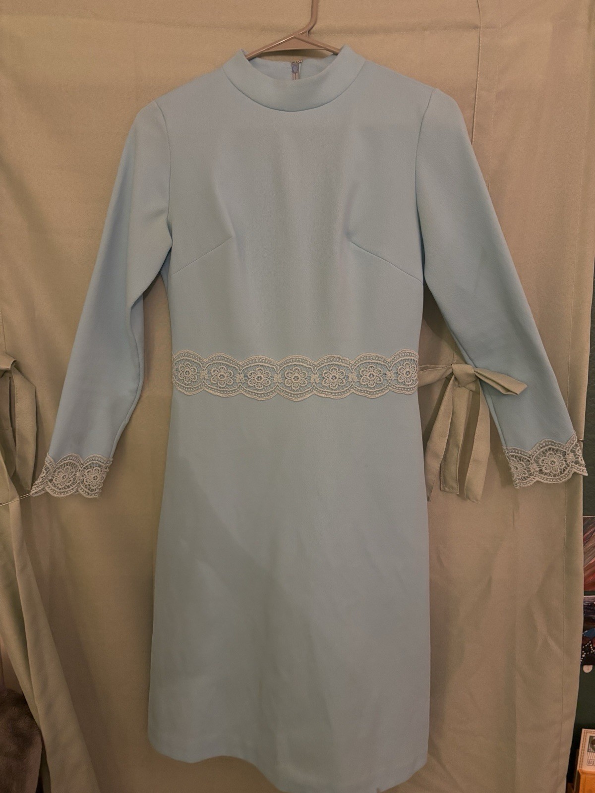 Baby Blue Vintage Dress 60’s / Jackie Kennedy Style / Party Dress / Retro