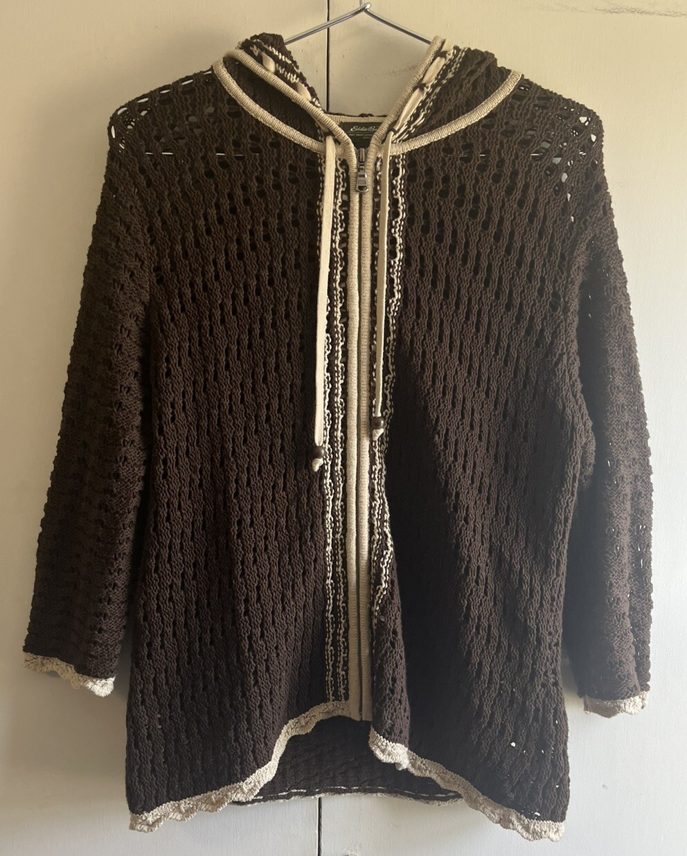 Vintage Eddie Bauer Women’s XL Boho Hippie Fairycore Grunge Knit Sweatshirt