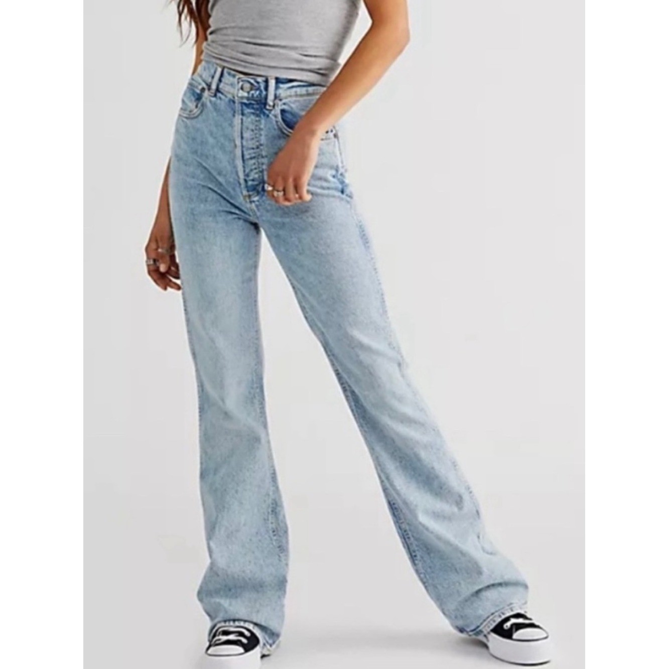 BOYISH The Ricky Peace Jeans in Flashback Wash NWT size 28 High Rise Flare