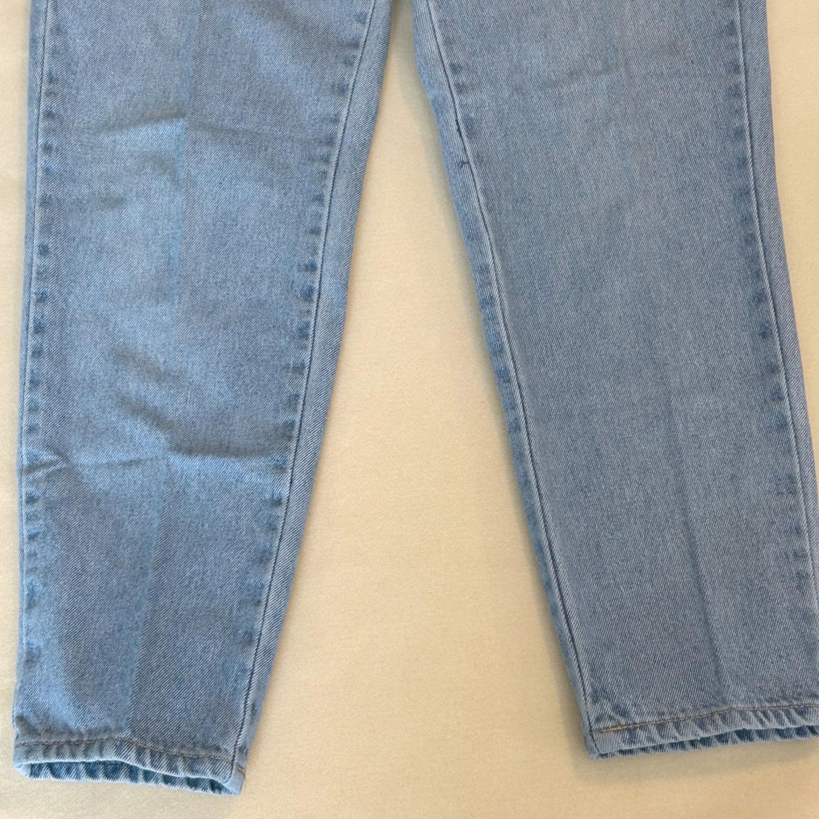 No Excuses Jeans Womens 13/14 Blue Light Wash High Rise Mom Tapered 90s Vintage