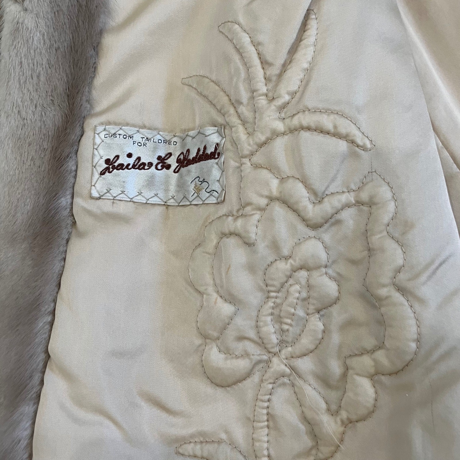 VTG EMBA Hope Natural Pale Blue Beige Mink Fur Coat Royal Quality Kreuzer Fur