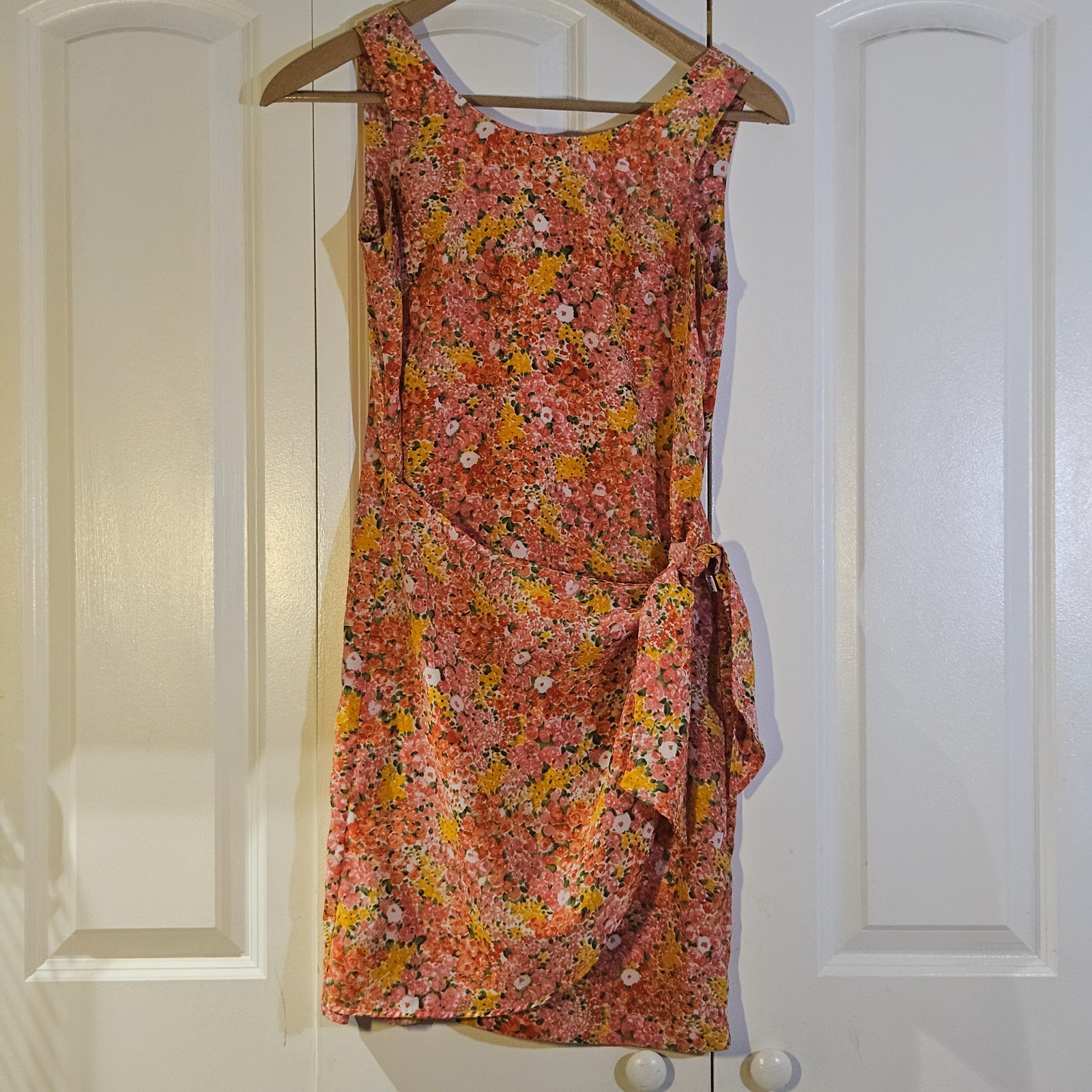 Vintage Guess by Georges Marciano 2 Floral Wrap Mini Dress 80s 90s Cottagecore